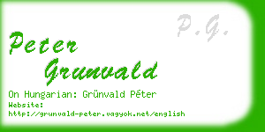 peter grunvald business card